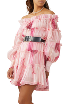 Leila Off Shoulder Tiered Mini Dress